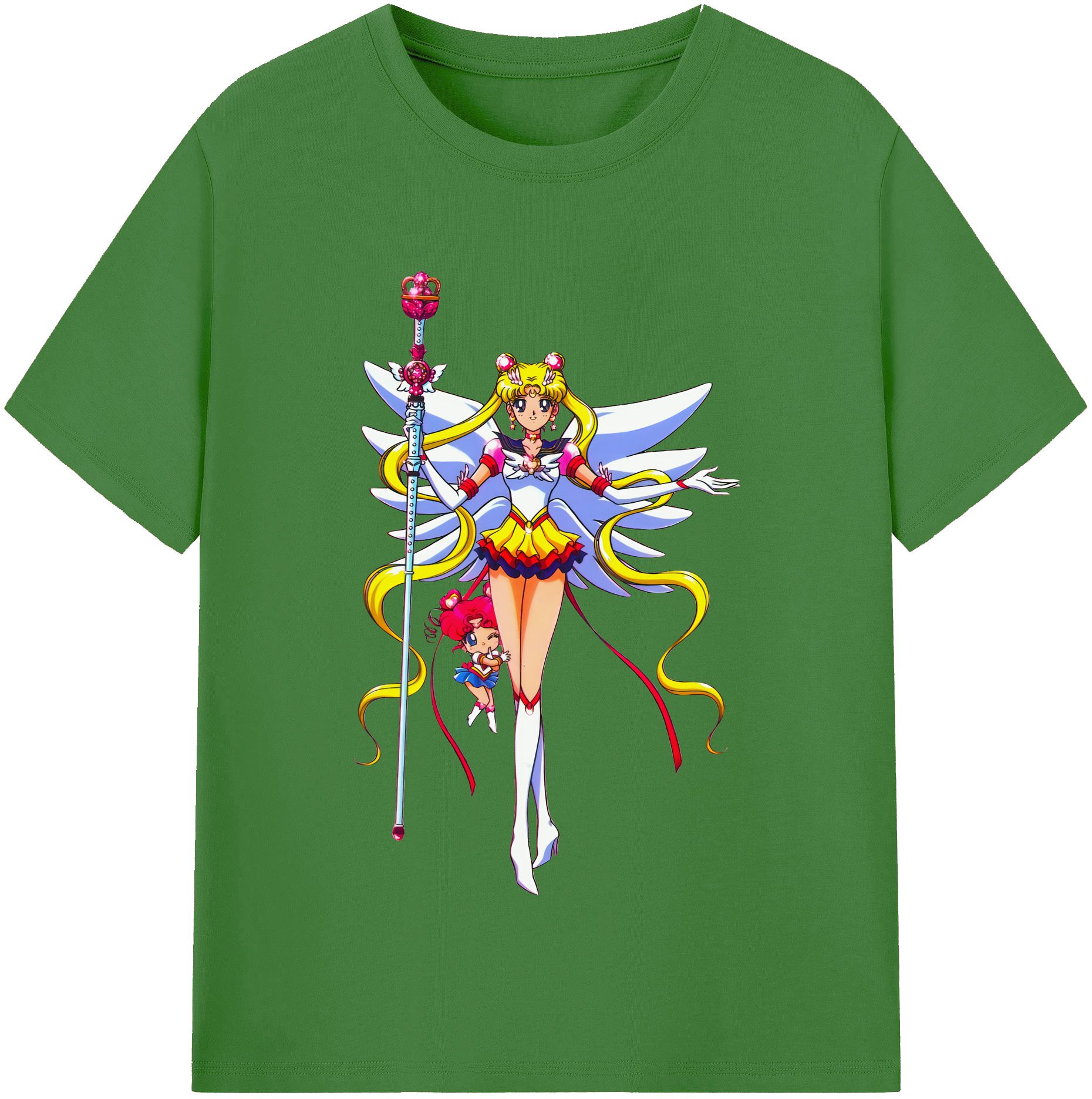 （画像用） 美少女戦士セーラームーン 月野 うさぎ つきの うさぎ Sailor Moon Tsukino Usagi レディースカジュアルプリントTシャツ（綿100％）
